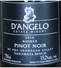 D'Angelo Pinot Noir Riserva 2016